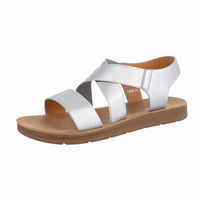 Damen Flache Sandalen - silver