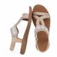 Damen Flache Sandalen - offwhite