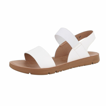 Damen Flache Sandalen - white