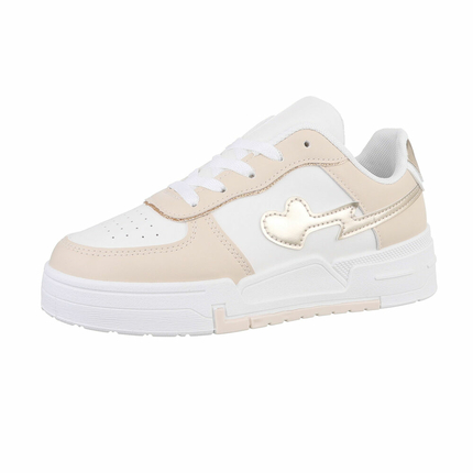 Damen Low-Sneakers - beige Gr. 39