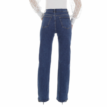 Damen High Waist Jeans von Laulia - DK.blue