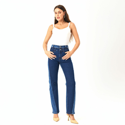 Damen High Waist Jeans von Laulia - DK.blue