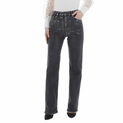 Damen High Waist Jeans von Laulia Gr. L/40 - DK.grey