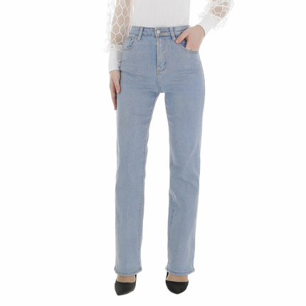 Damen High Waist Jeans von Laulia Gr. XS/34 - blue