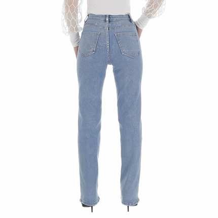 Damen High Waist Jeans von Laulia - blue