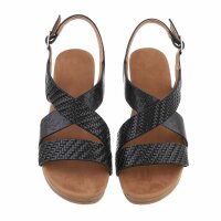 Damen Keilsandaletten - black