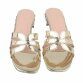 Damen Flache Sandalen - gold