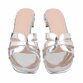 Damen Flache Sandalen - silver