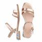 Damen Flache Sandalen - champagne