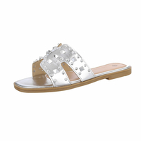 Damen Flache Sandalen - silver