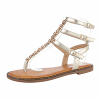 Damen Flache Sandalen - gold