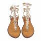 Damen Flache Sandalen - gold