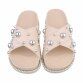 Damen Pantoletten - beige