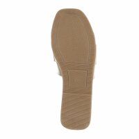 Damen Flache Sandalen - beige