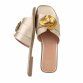Damen Flache Sandalen - gold