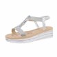 Damen Keilsandaletten - silver - 12 Paar