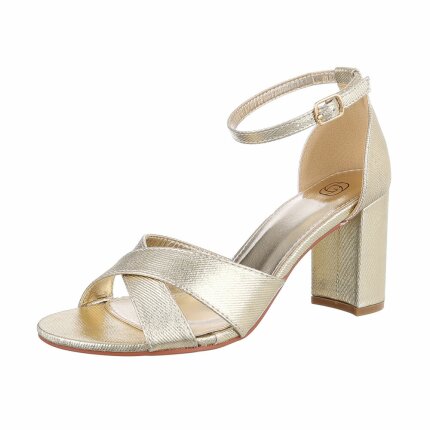 Damen Sandaletten - gold Gr. 38