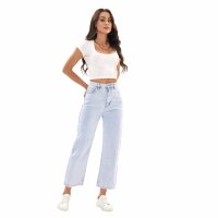 Damen High Waist Jeans von Laulia - LT.blue