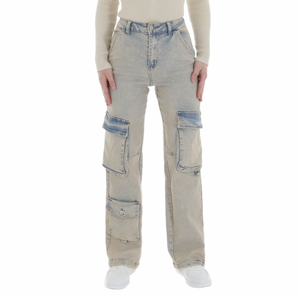 Damen High Waist Jeans von Laulia Gr. L/40 - L.blue