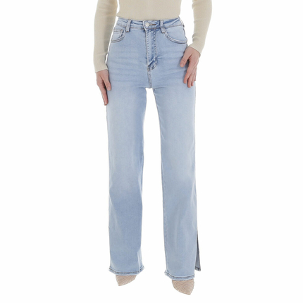 Damen High Waist Jeans von Laulia Gr. XS/34 - LT.blue