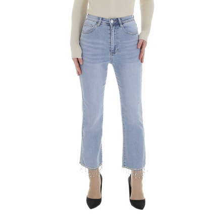 Damen High Waist Jeans von Laulia Gr. XL/42 - LT.blue