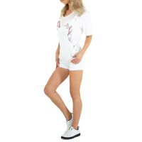 Damen Latzshorts von M.Sara - white