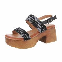 Damen Keilsandaletten - black