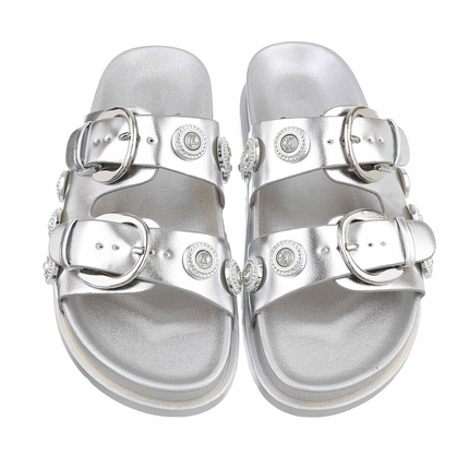 Damen Pantoletten - silver