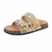 Damen Pantoletten - beige