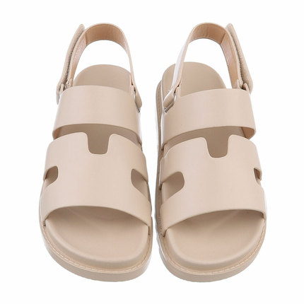 Damen Pantoletten - beige
