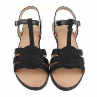 Damen Flache Sandalen - black