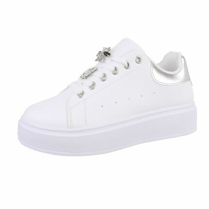 Damen Low-Sneakers - whitesilver