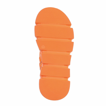 Damen Keilsandaletten - orange