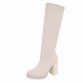 Damen High-Heel Stiefel - beige Gr. 40