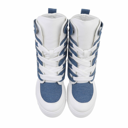 Damen Keilstiefeletten - bluewhite