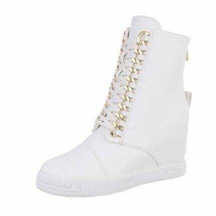 Damen Keilstiefeletten - white Gr. 38