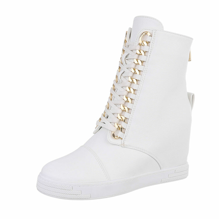 Damen Keilstiefeletten - white Gr. 39