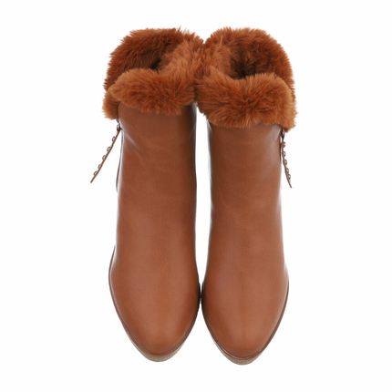 Damen Keilstiefeletten - camel