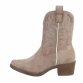 Damen Western- & Bikerboots - khakisuede Gr. 36