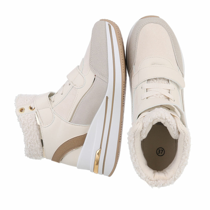 Damen Schnrstiefeletten - apricot