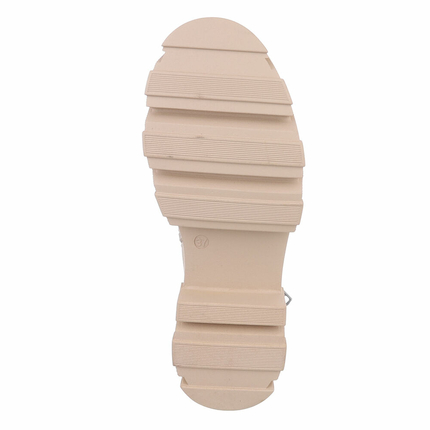 Damen Schnrstiefeletten - beige