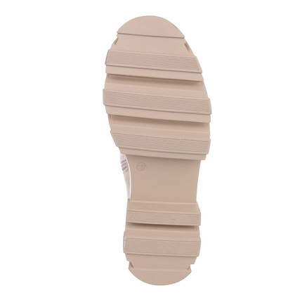 Damen Schnrstiefeletten - beige
