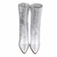 Damen High-Heel Stiefeletten - silver
