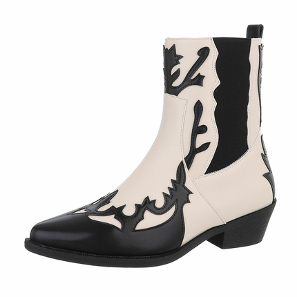 Damen Western- & Bikerboots - blackbeige
