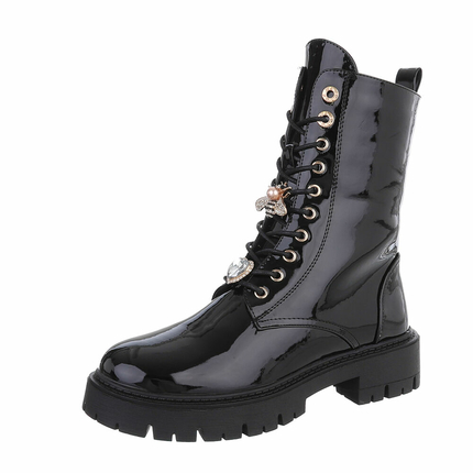 Damen Schnrstiefeletten - blackmir Gr. 38
