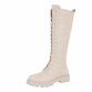 Damen Schnürstiefel - beige Gr. 40