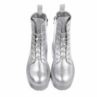 Damen Schnürstiefeletten - silver