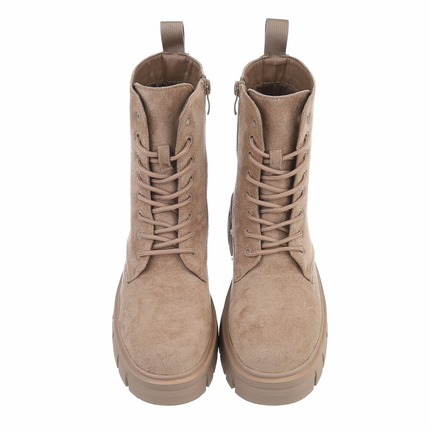 Damen Schnrstiefeletten - khaki
