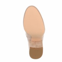 Damen Overknee-Stiefel - beige