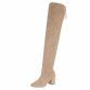 Damen Overknee-Stiefel - beige Gr. 36
